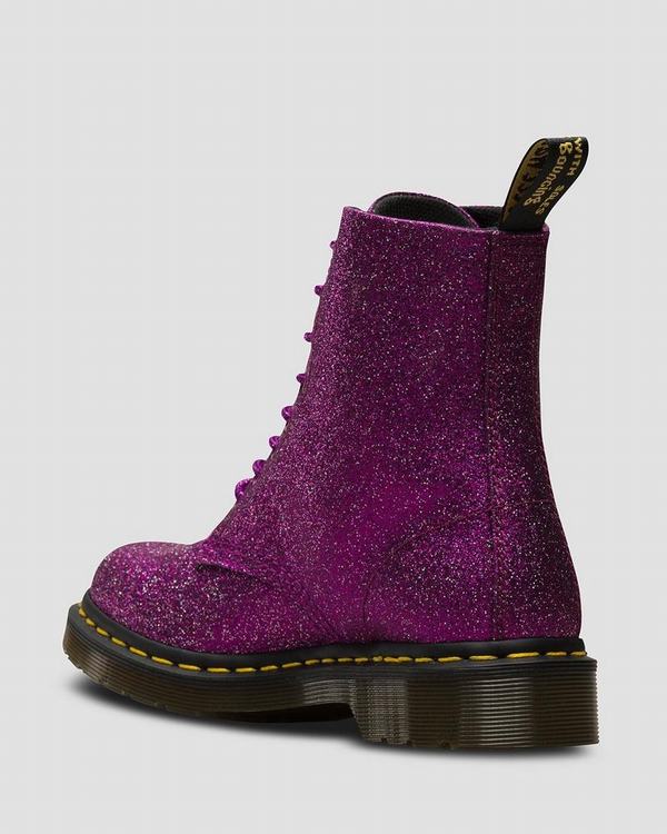 Dr Martens Dámské Kotníkové Boty 1460 Pascal Fine Glitter Fialové Viacfarebný, CZ-167985